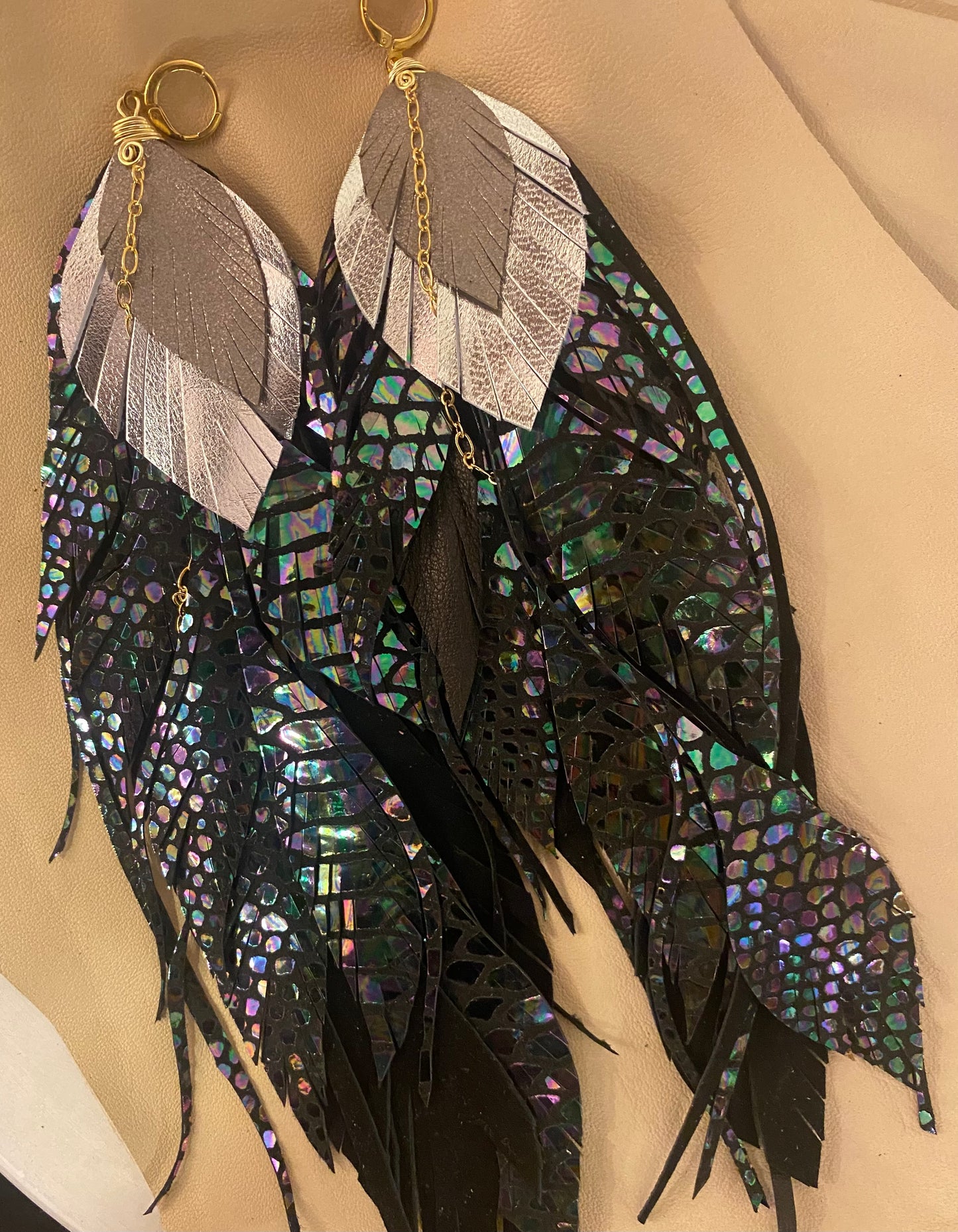 Aretes Maxi tornasol