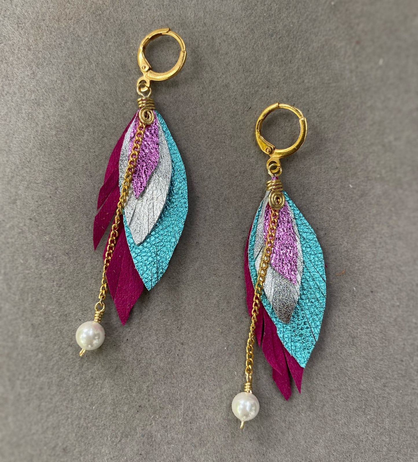 Aretes MINI Rosa Azul
