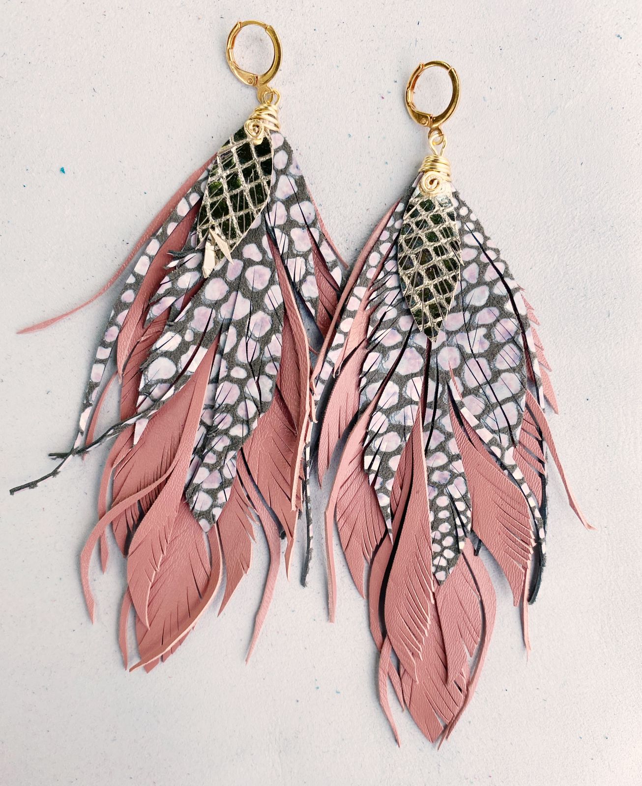 Aretes medianos Rose Pale