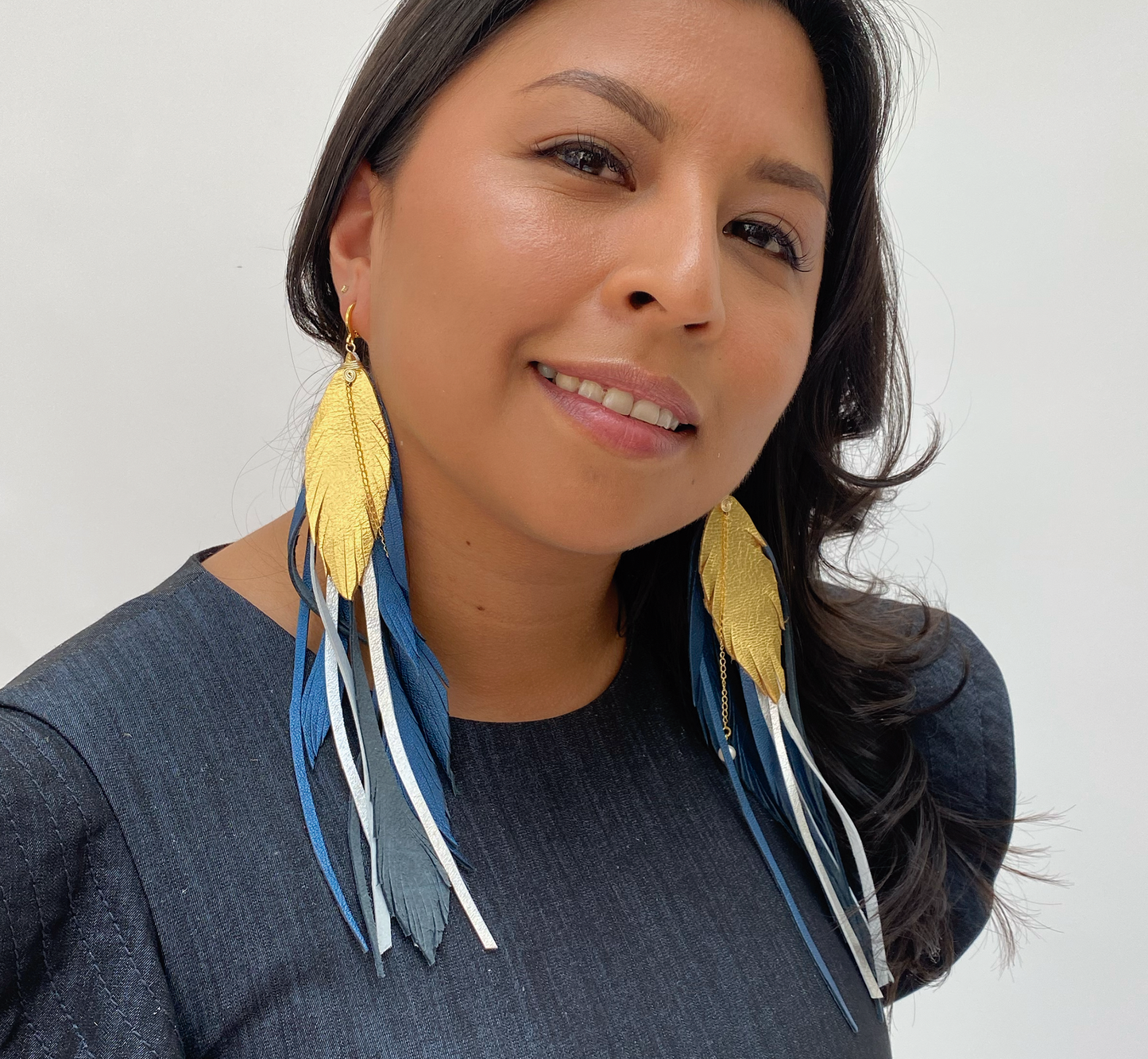 Aretes Maxi Gaucamayo Azul