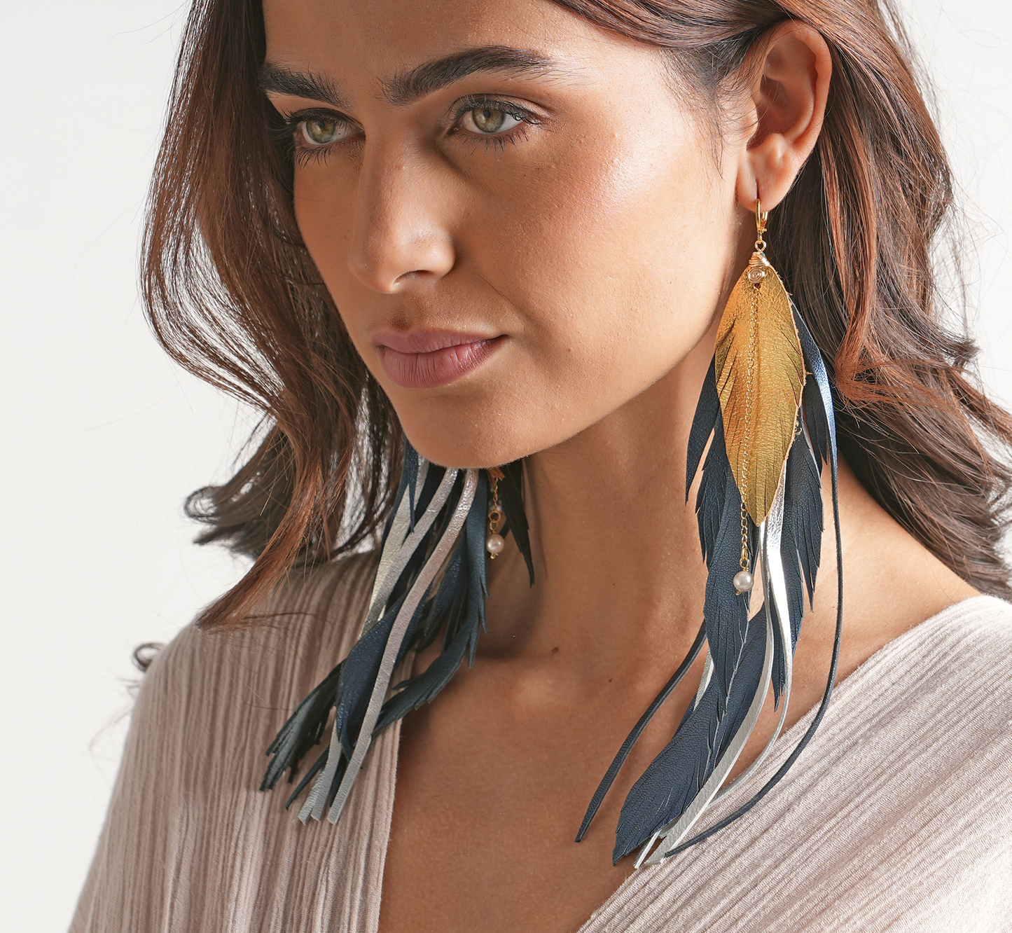 Aretes Maxi Gaucamayo Azul