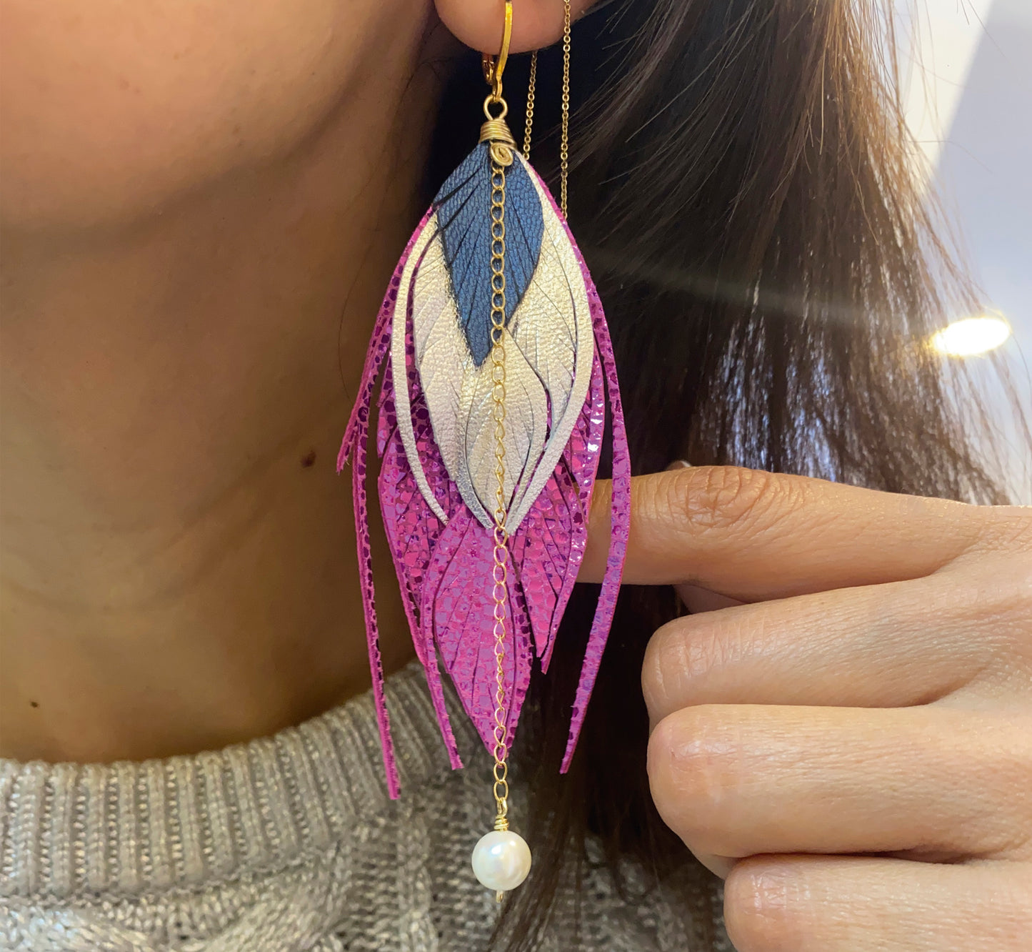 Aretes Multi Medianos Destiny Rosa