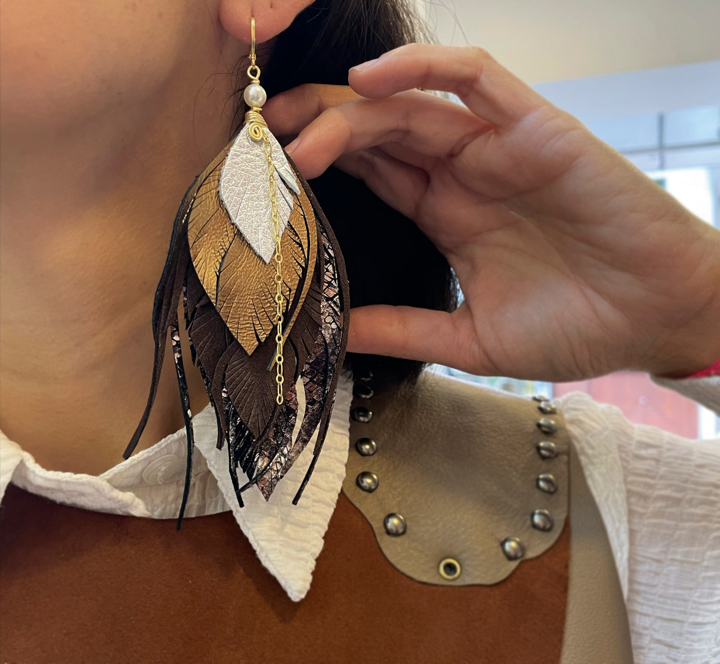 Aretes Multipluma Chico Tailandia