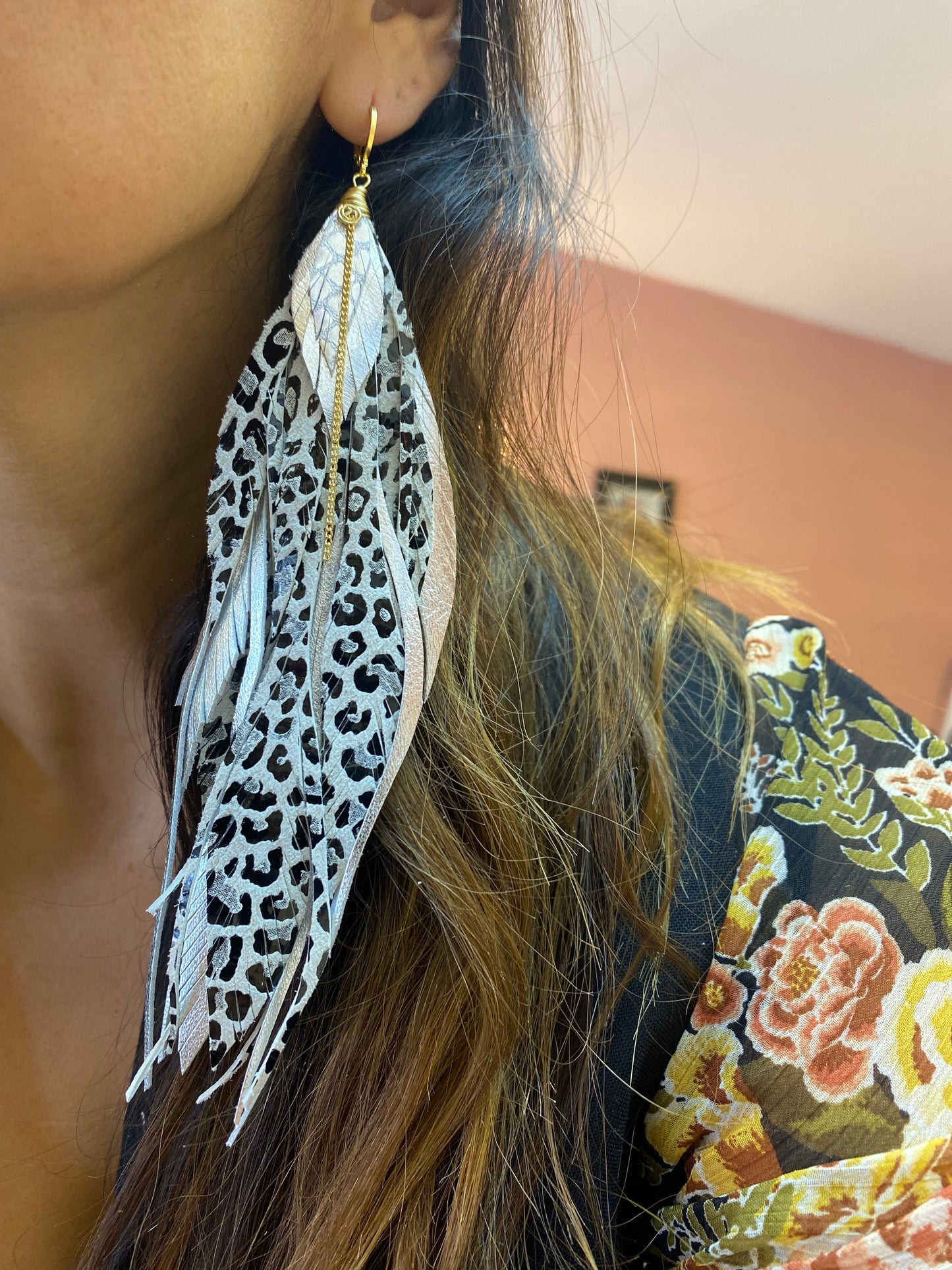 Aretes MAXI animal print