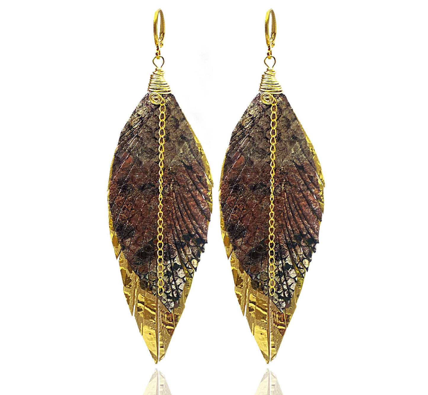 Aretes Ave Dorada