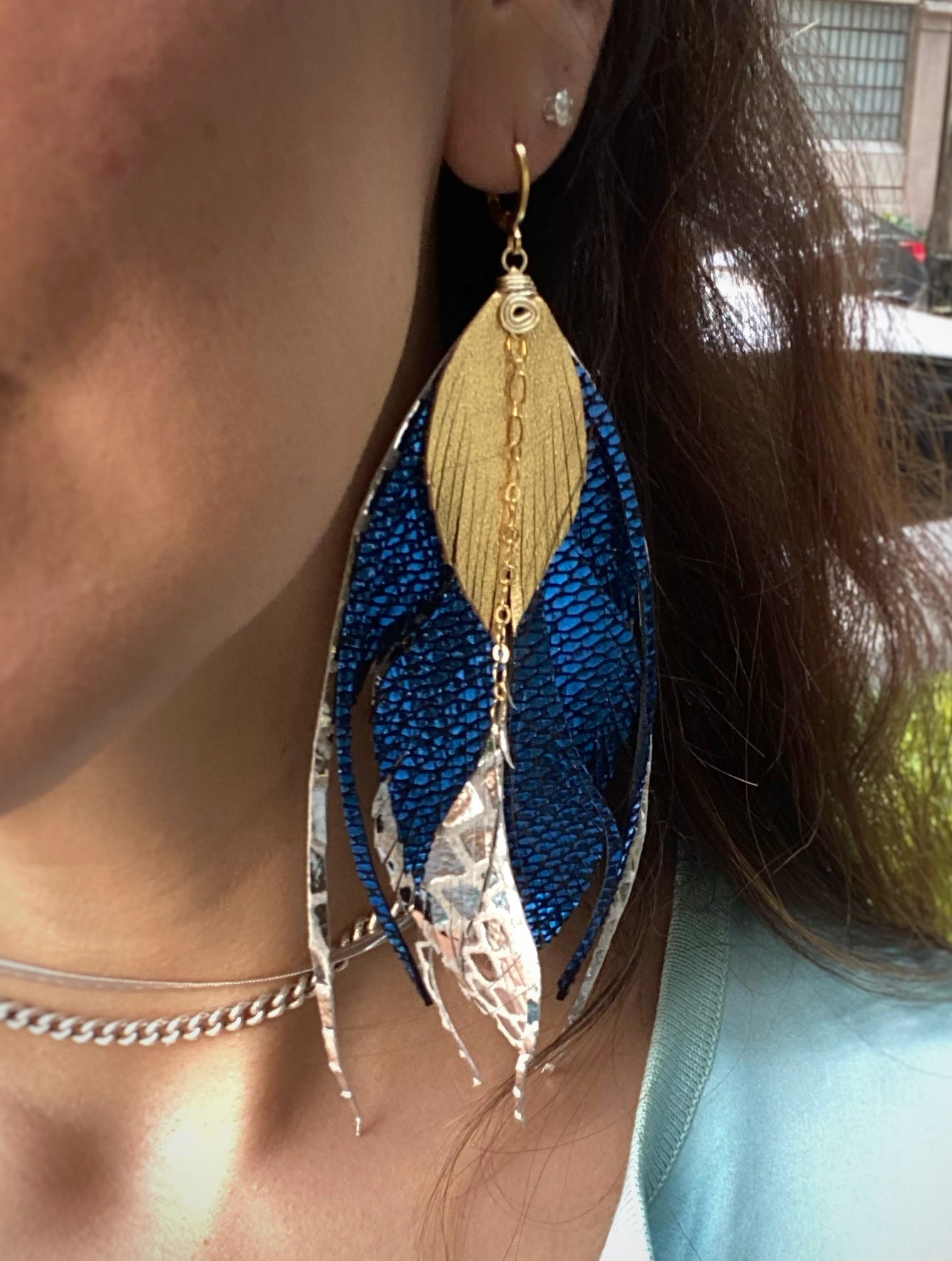 Aretes Maxi Shinyblue