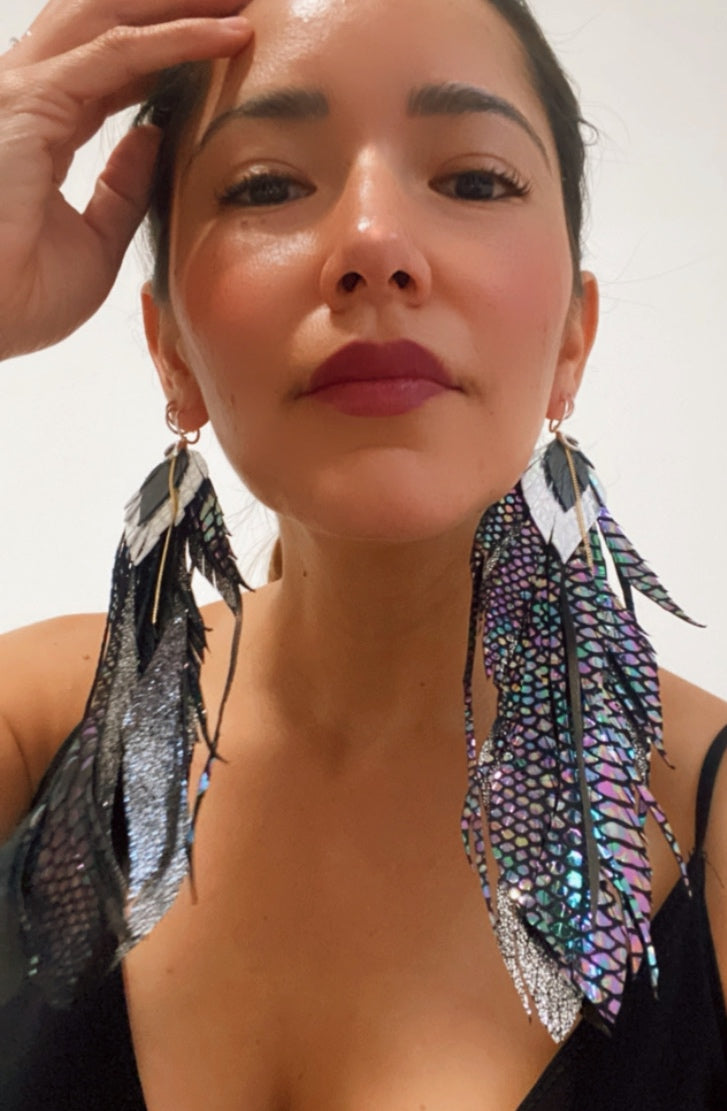 Aretes Maxi tornasol