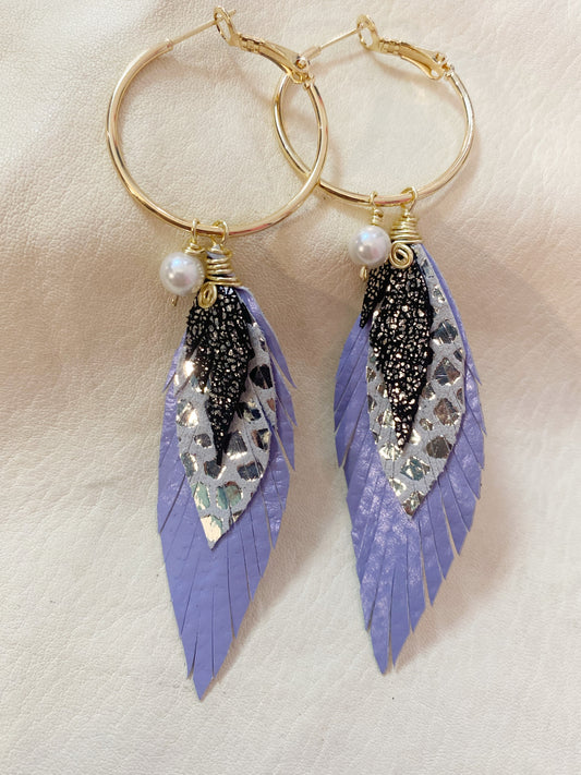 Arracadas Triples morada