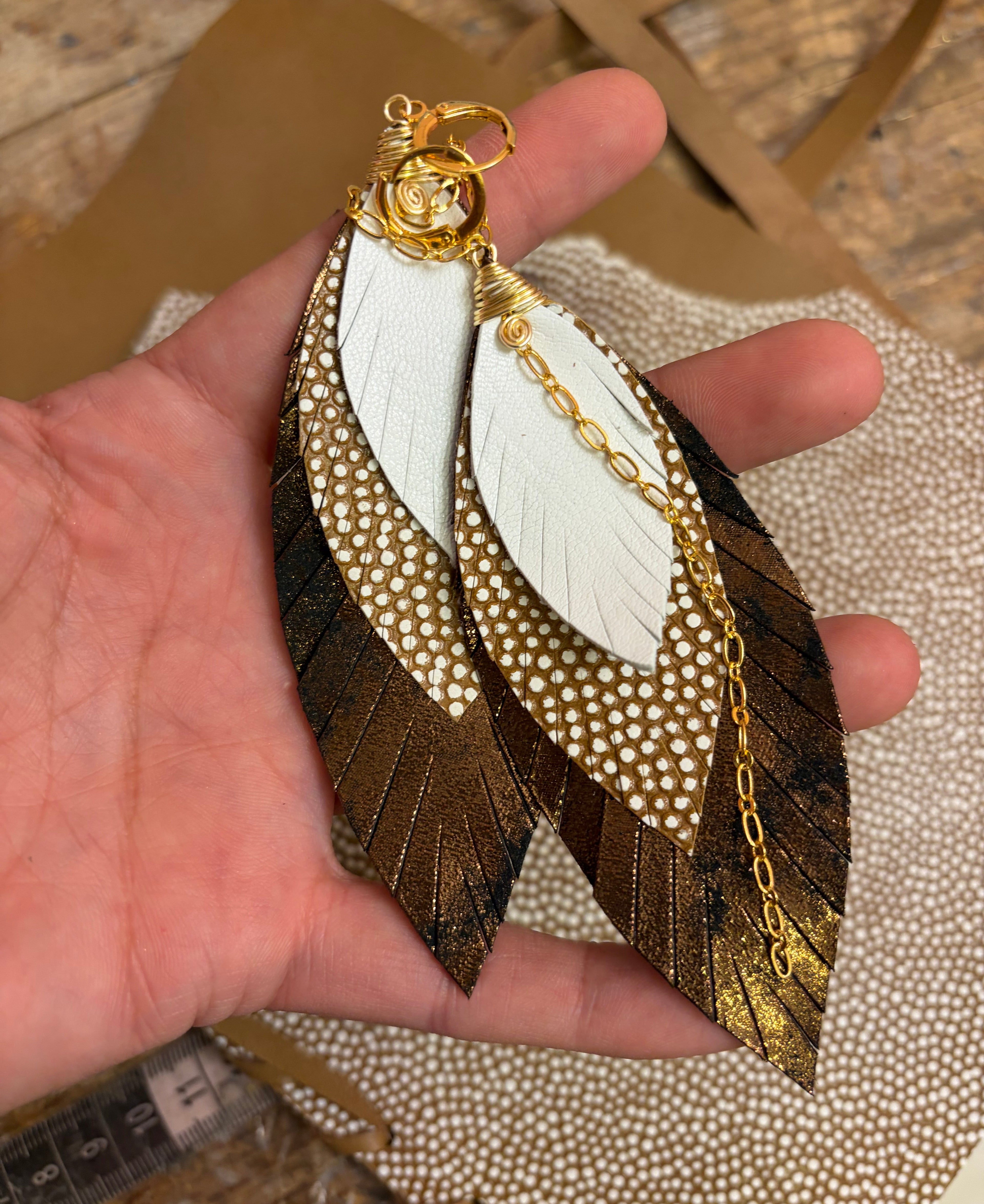 Aretes Mirlo Pardo