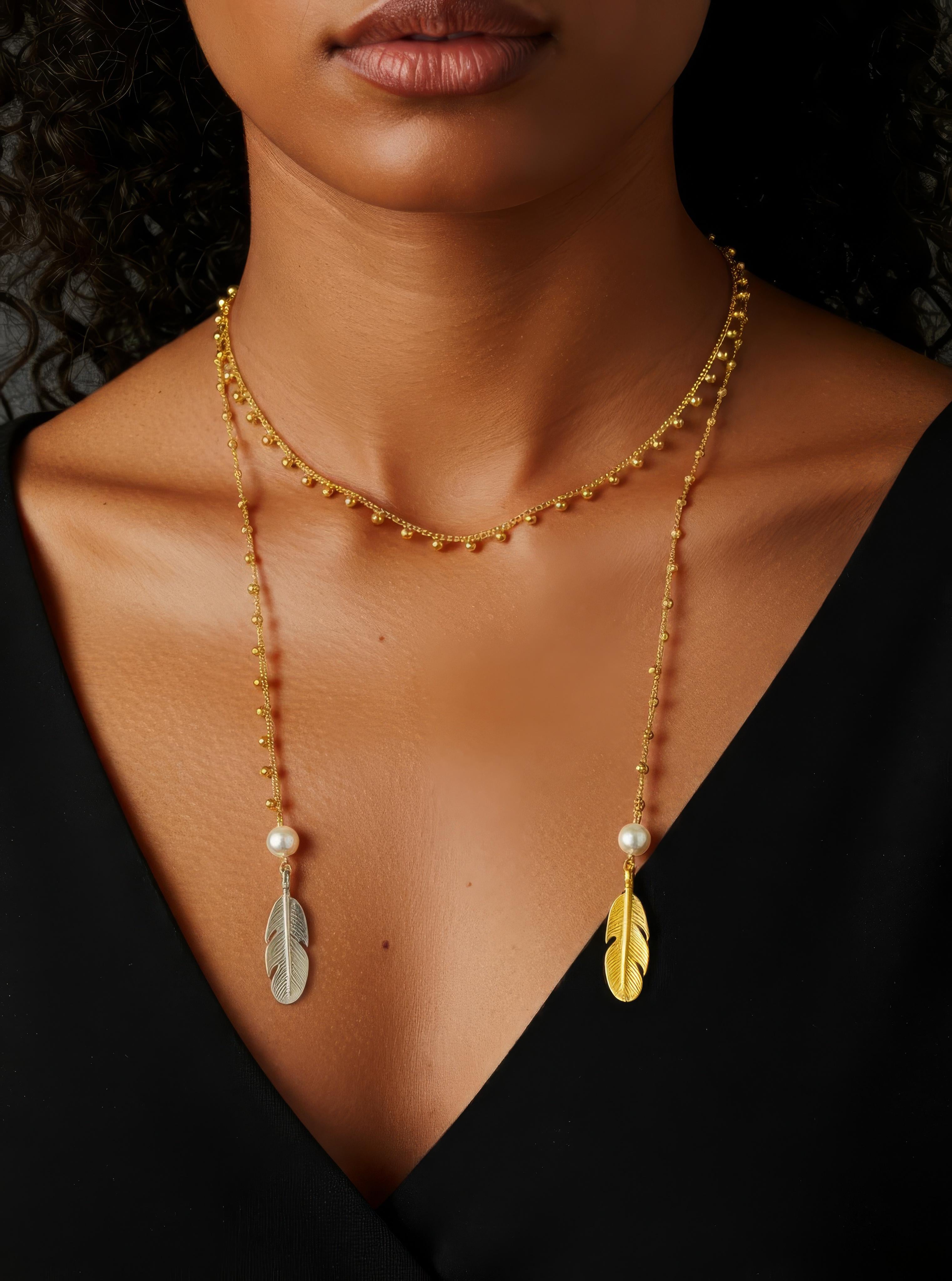 Collar Plumas Bicolor