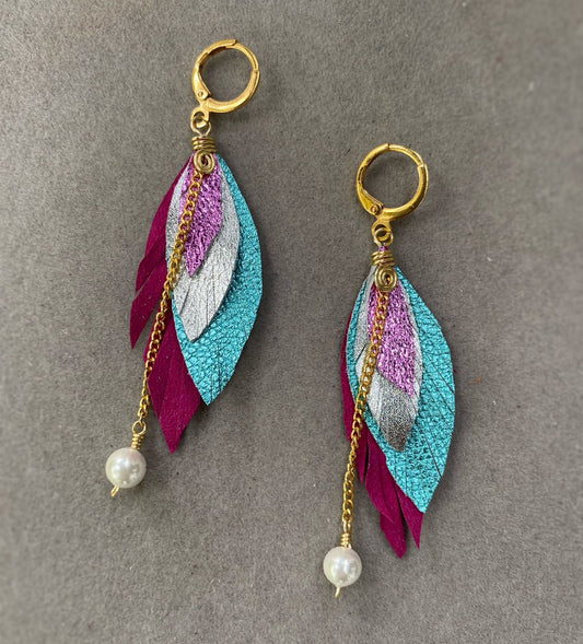 Aretes MINI Rosa Azul