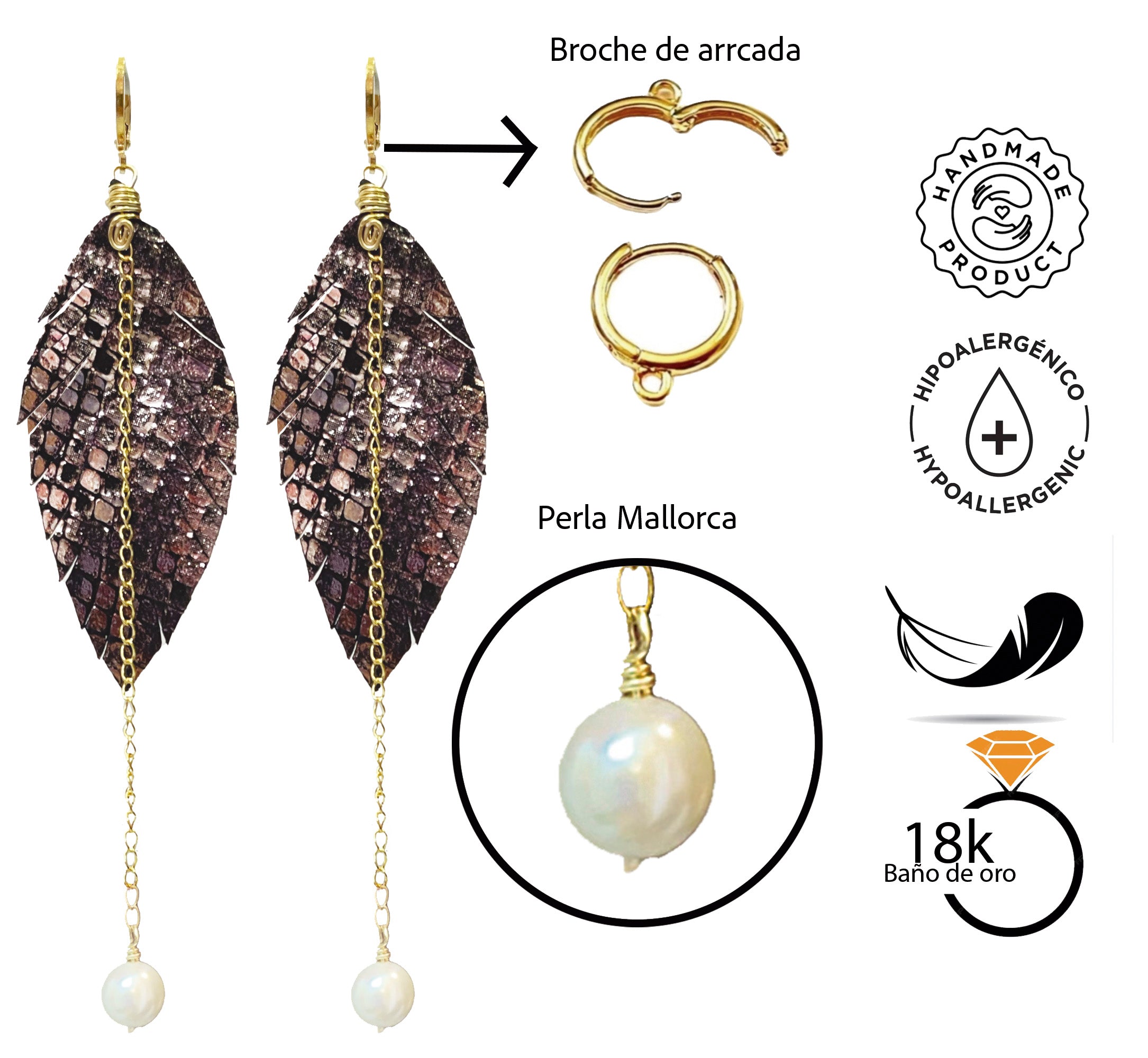 Aretes Monopluma Mallorca Víbora