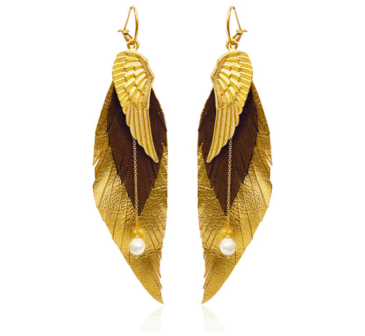 Aretes Ángel café