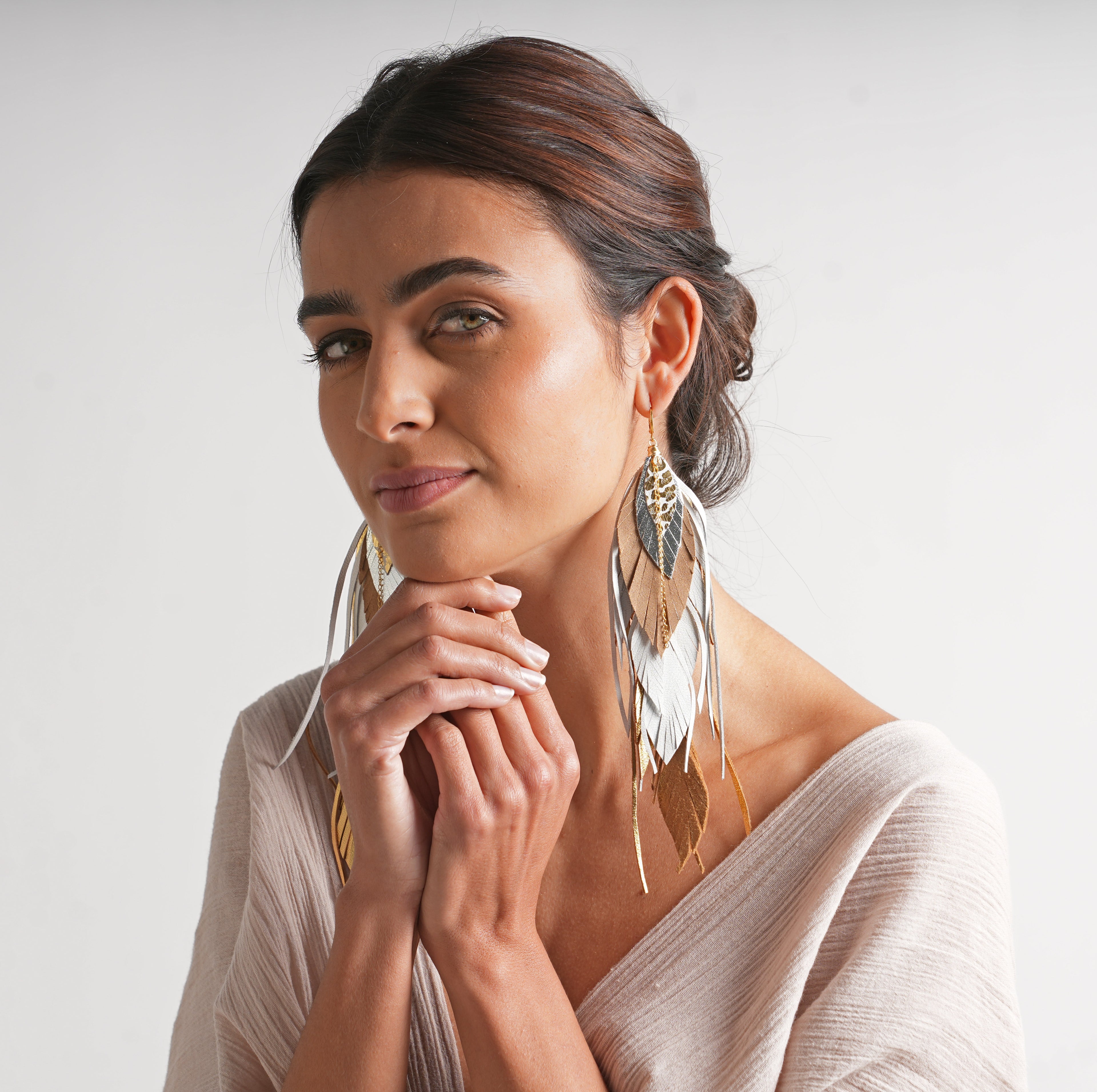 Aretes Maxi Buho Gold