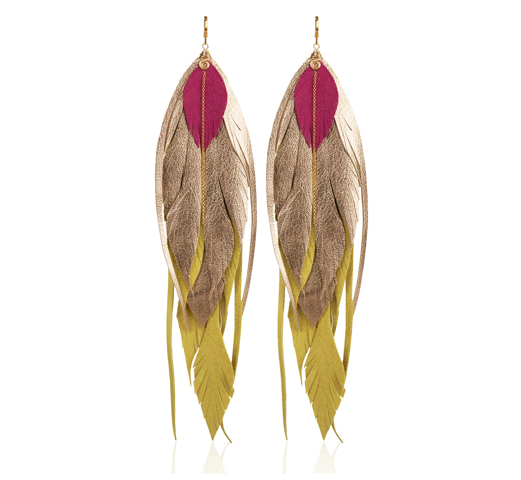 Aretes Maxi Canario Champagne