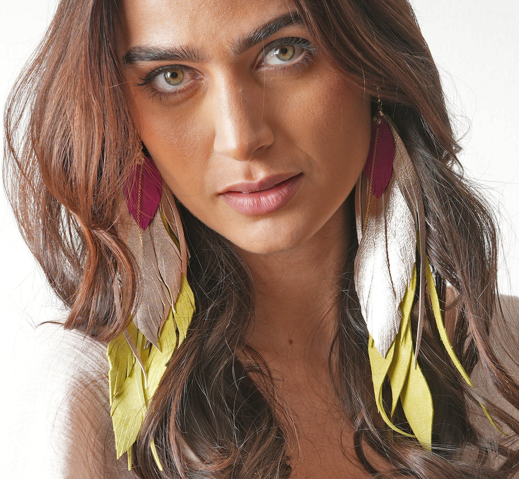 Aretes Maxi Canario Champagne