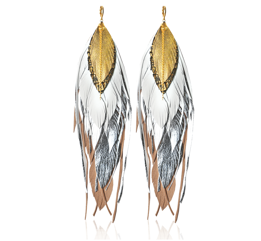 Aretes Maxi Garza Blanca