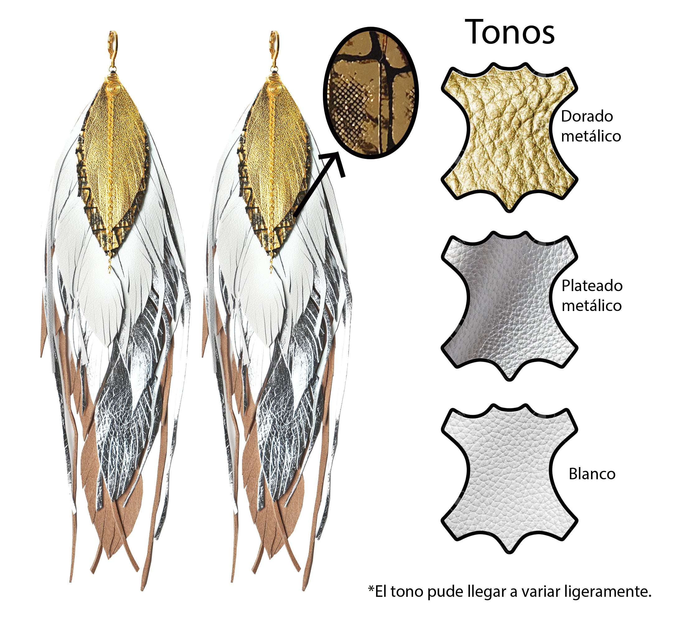 Aretes Maxi Garza Blanca