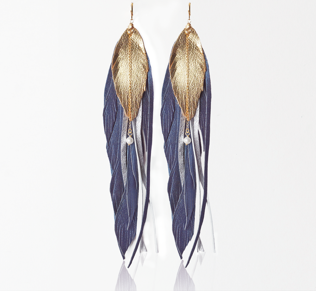 Aretes Maxi Guacamayo Azul