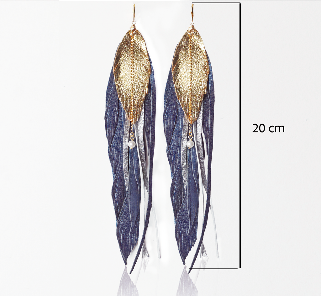 Aretes Maxi Guacamayo Azul