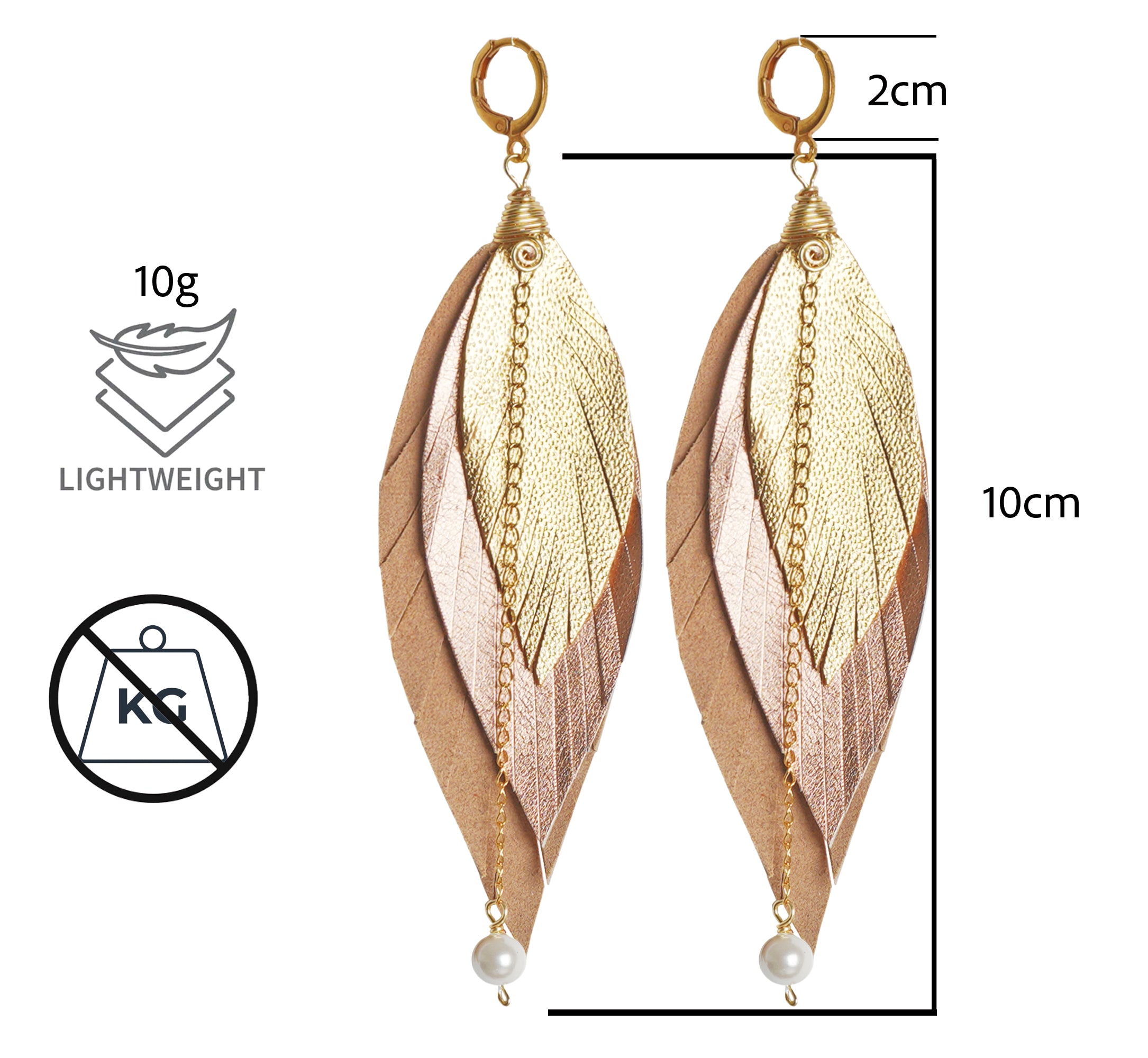 Aretes Gavilán Dorado