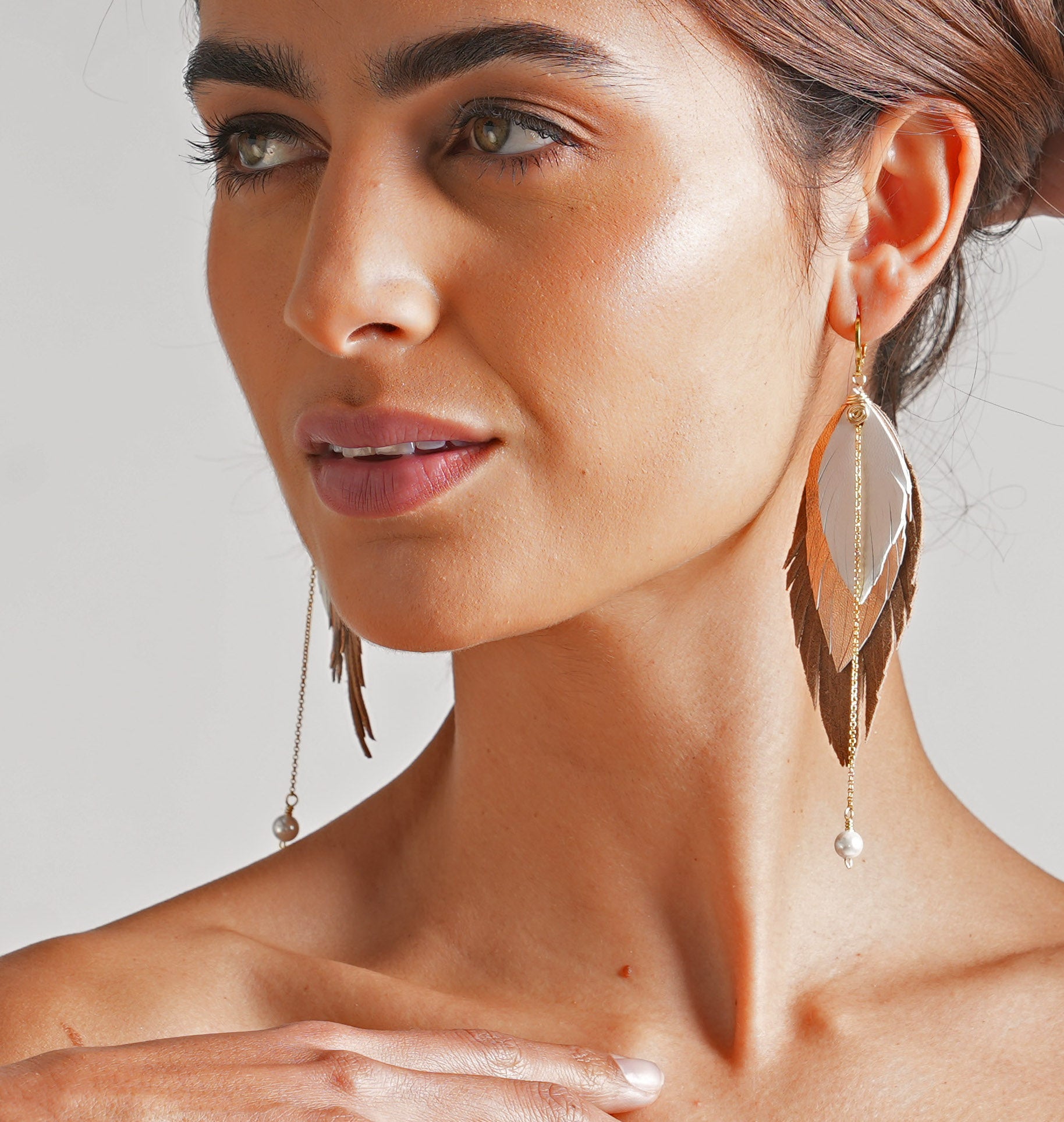 Aretes Gavilán Blanco