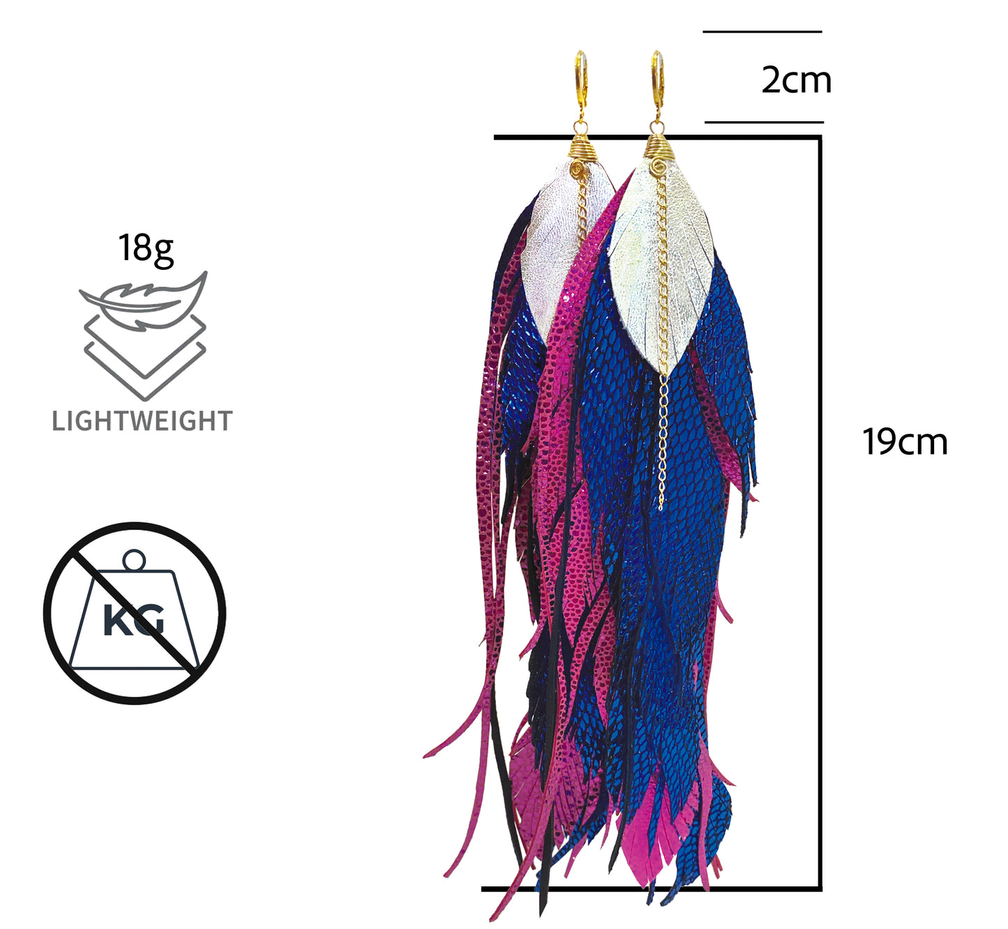 Maxi arete Blue Fenix