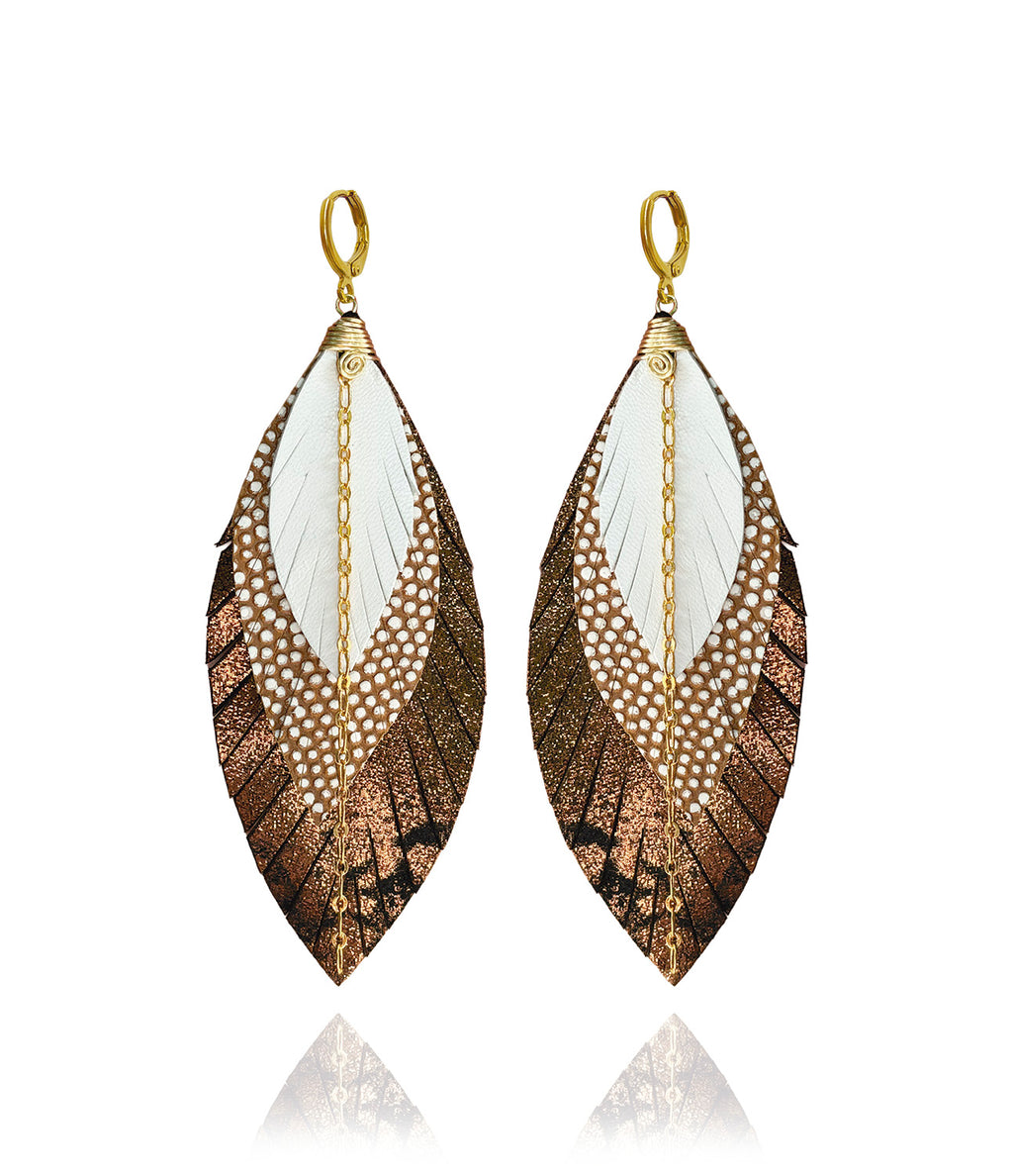 Aretes Mirlo Pardo