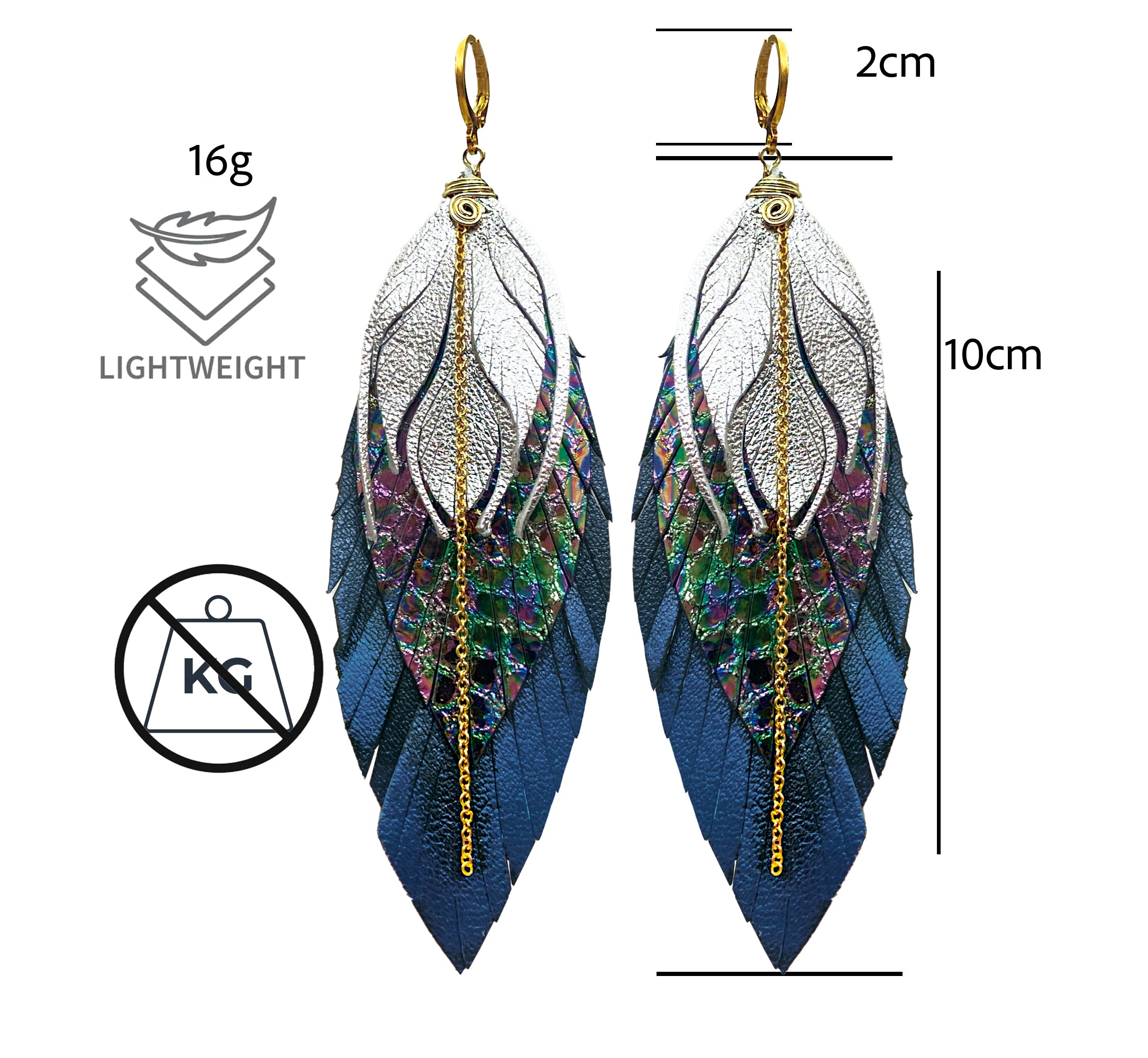 Aretes Colorín Azul