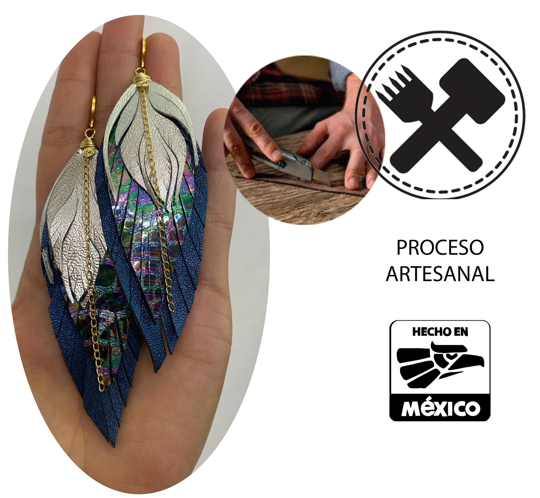 Aretes Colorín Azul