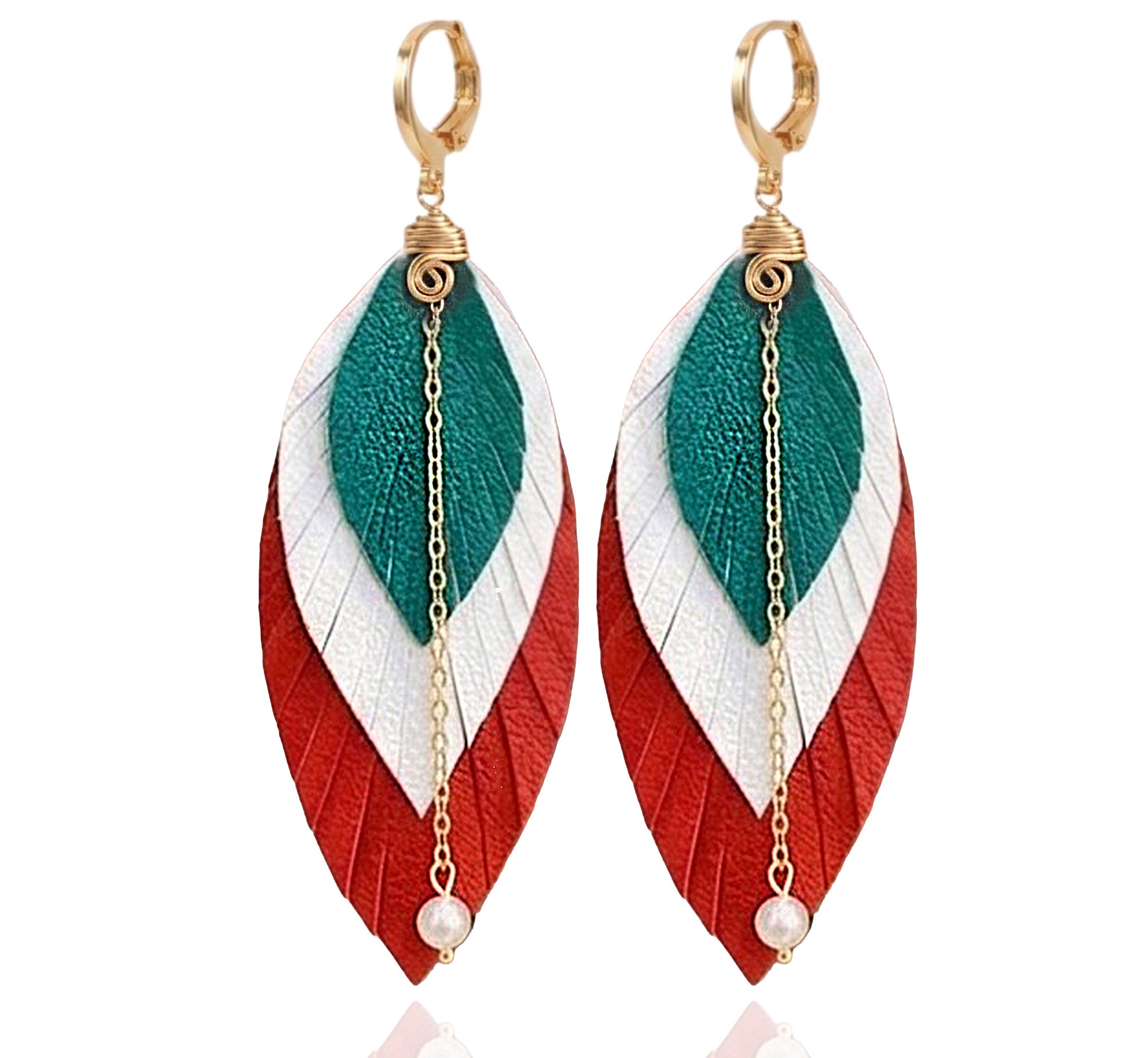 Aretes México Tricolor Medianos