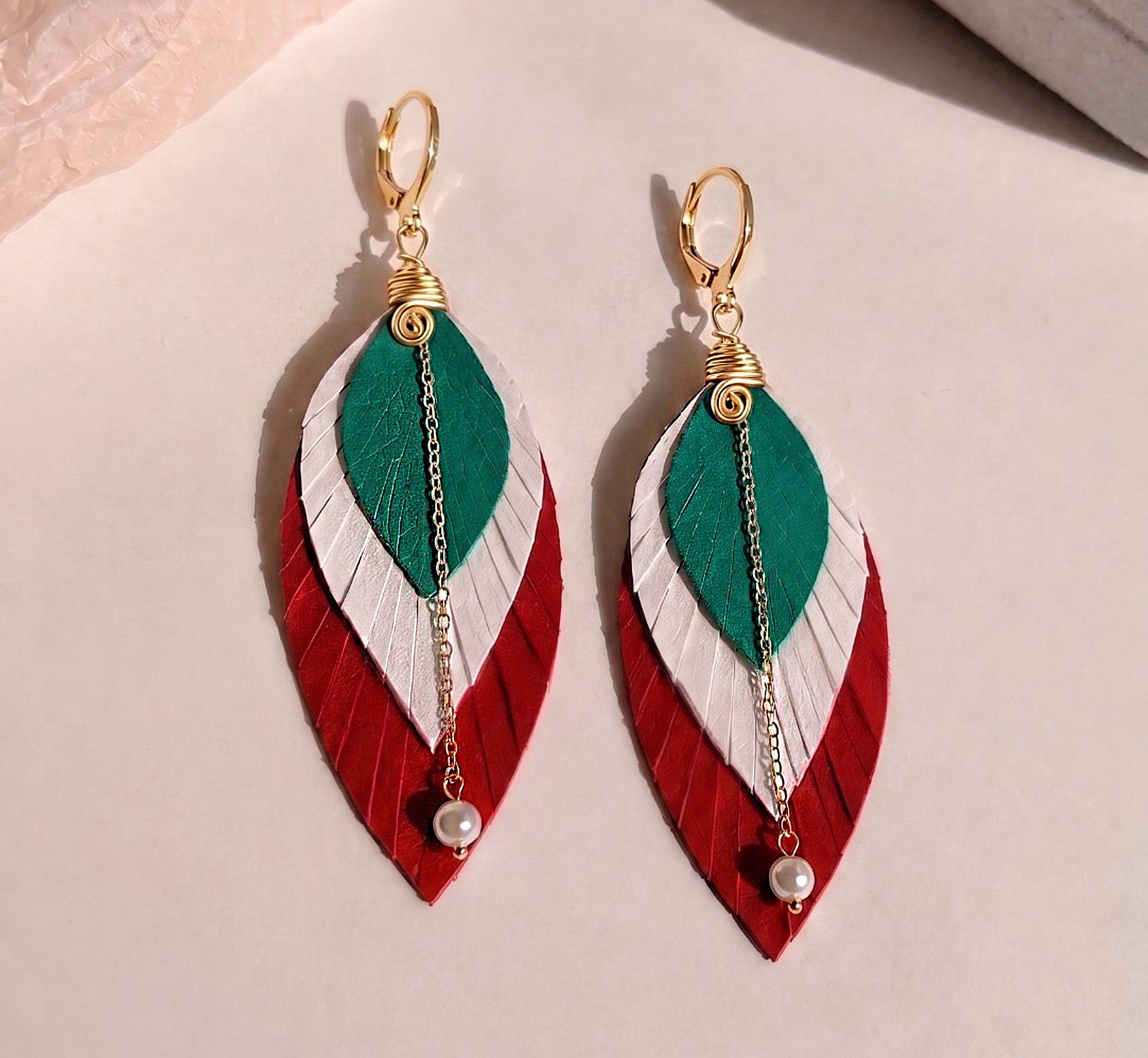 Aretes México Tricolor Medianos