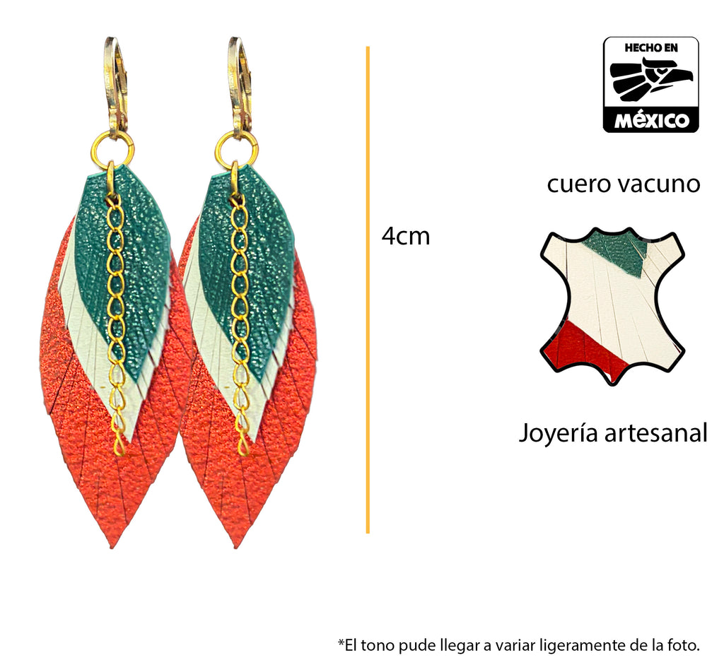 Aretes México Tricolor Set Mini