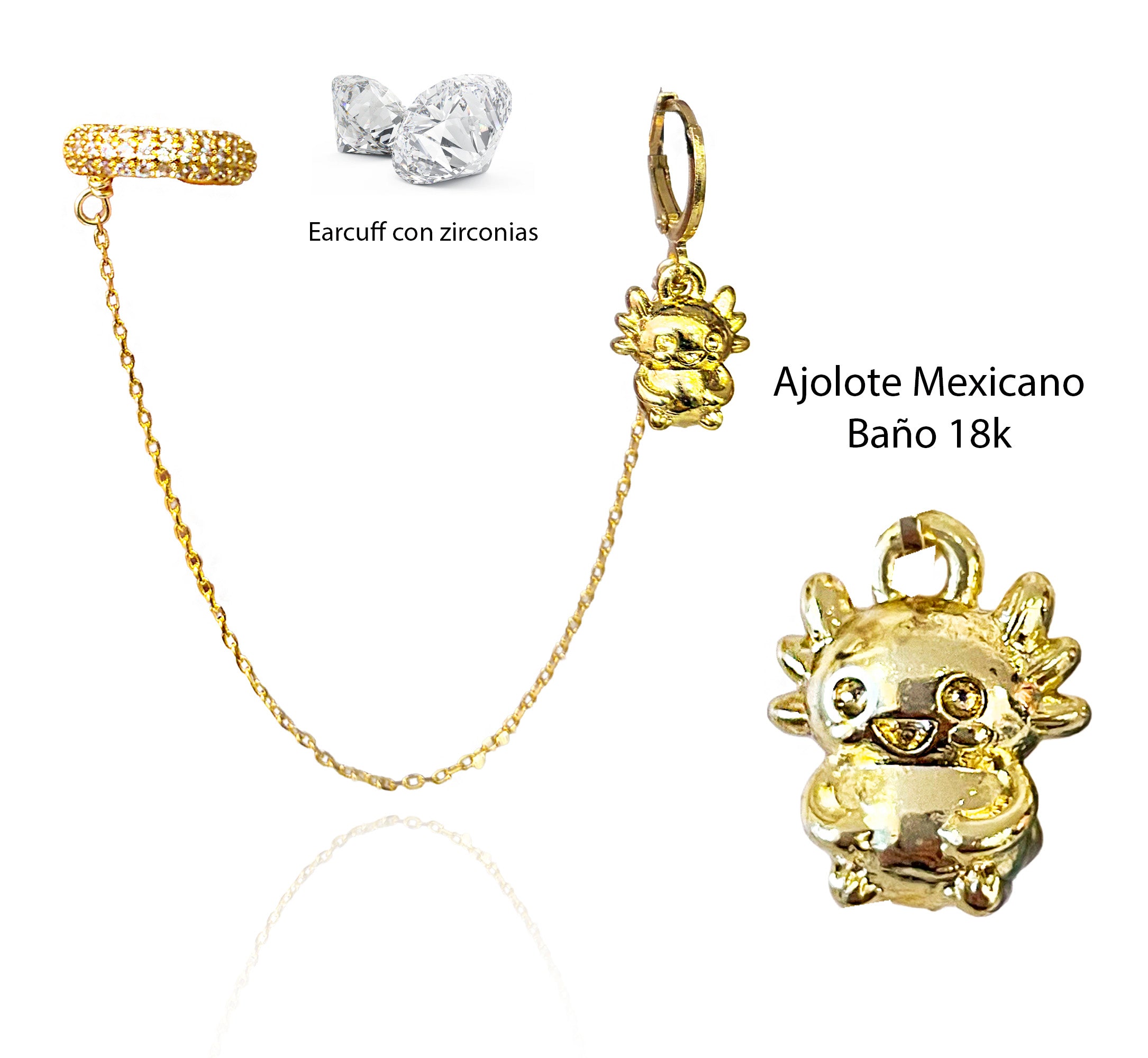 Aretes México Tricolor Set Mini