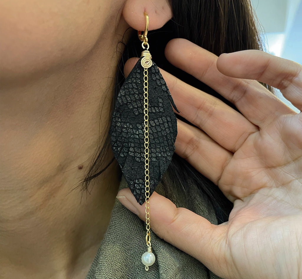 Aretes Monopluma Mallorca Negro