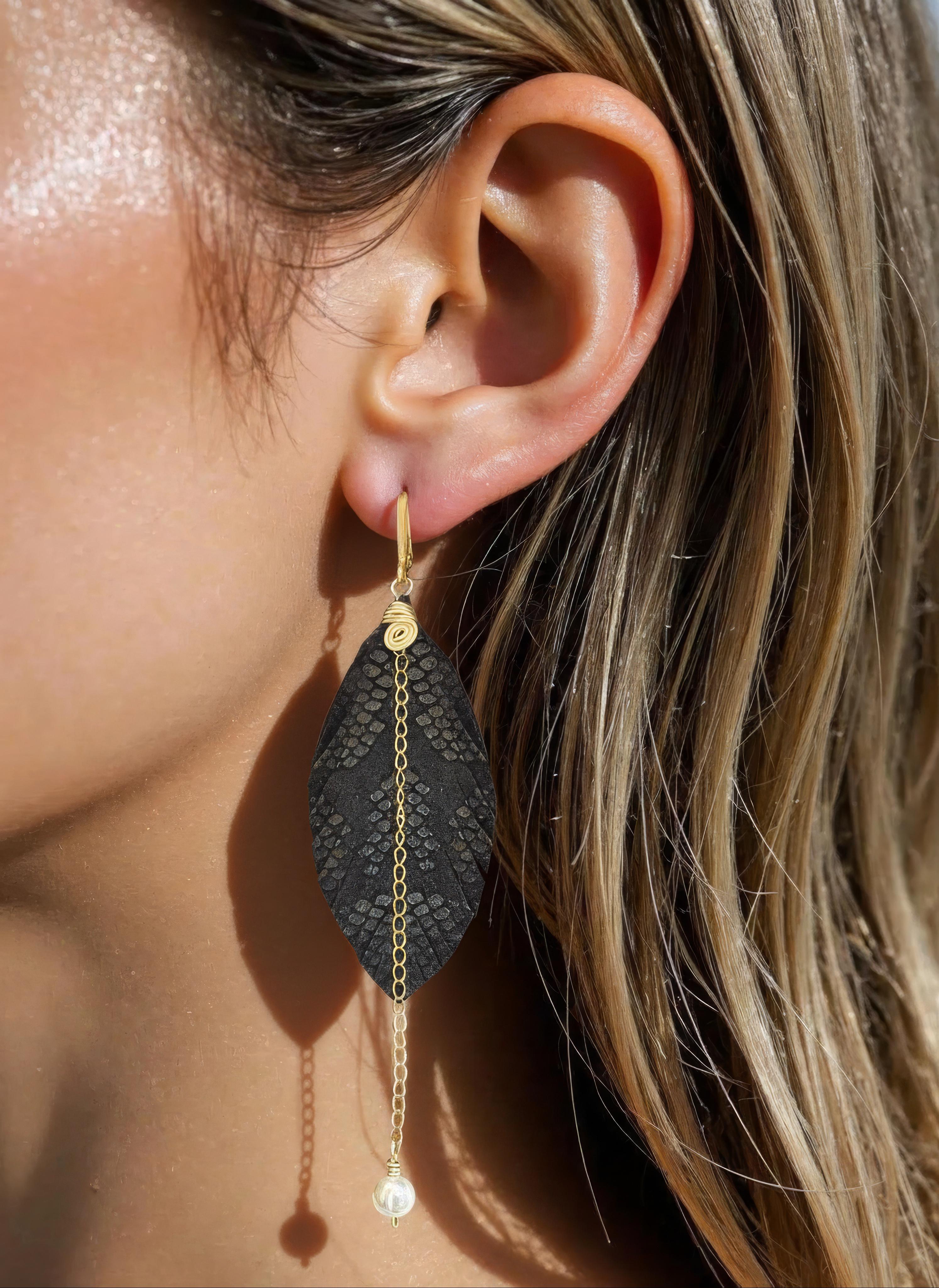 Aretes Monopluma Mallorca Negro