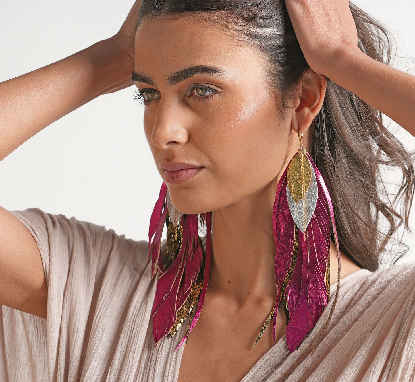 Aretes Maxi Magenta