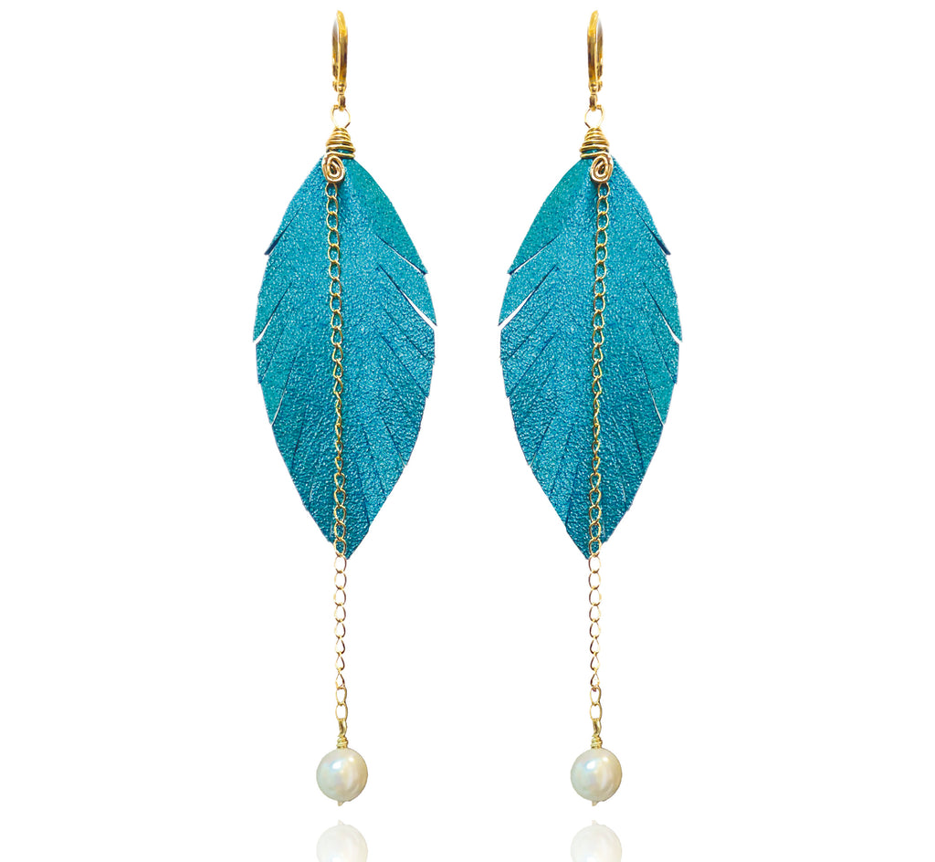 Aretes Monopluma Mallorca Azul