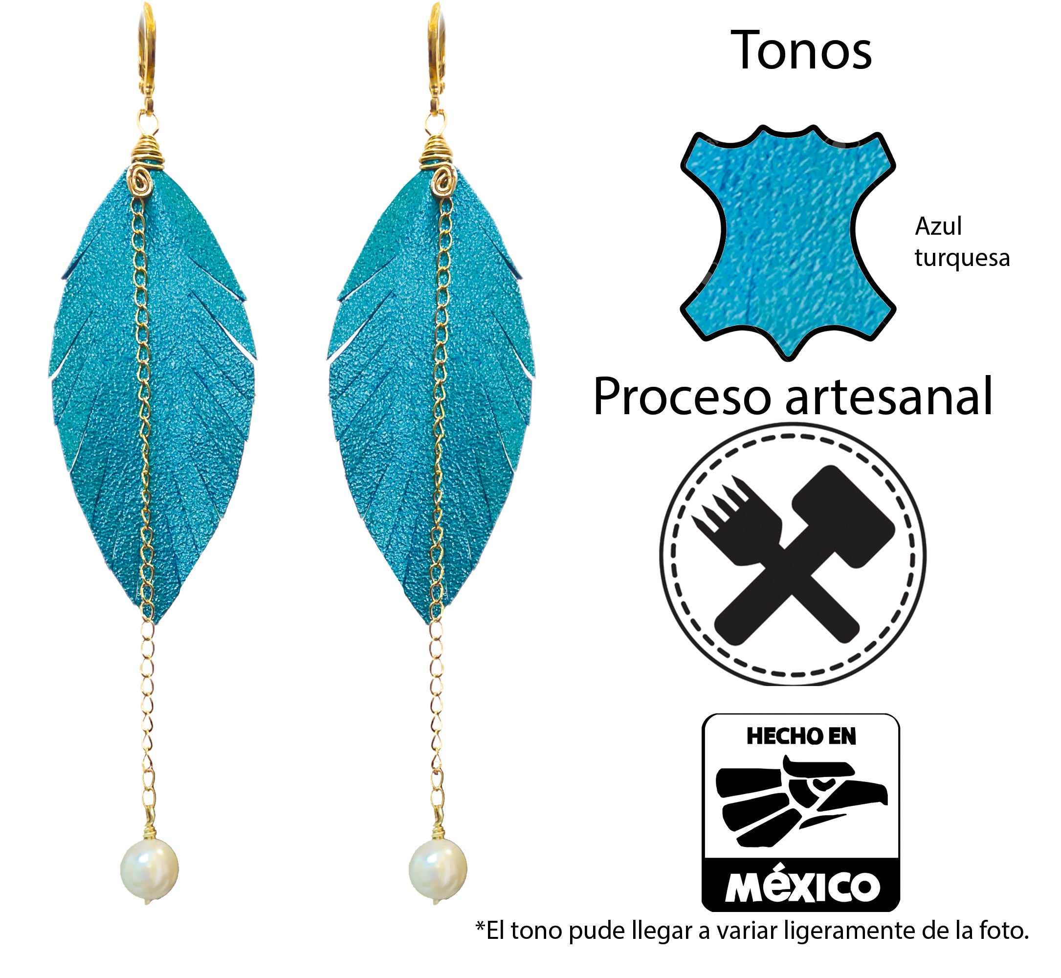Aretes Monopluma Mallorca Azul