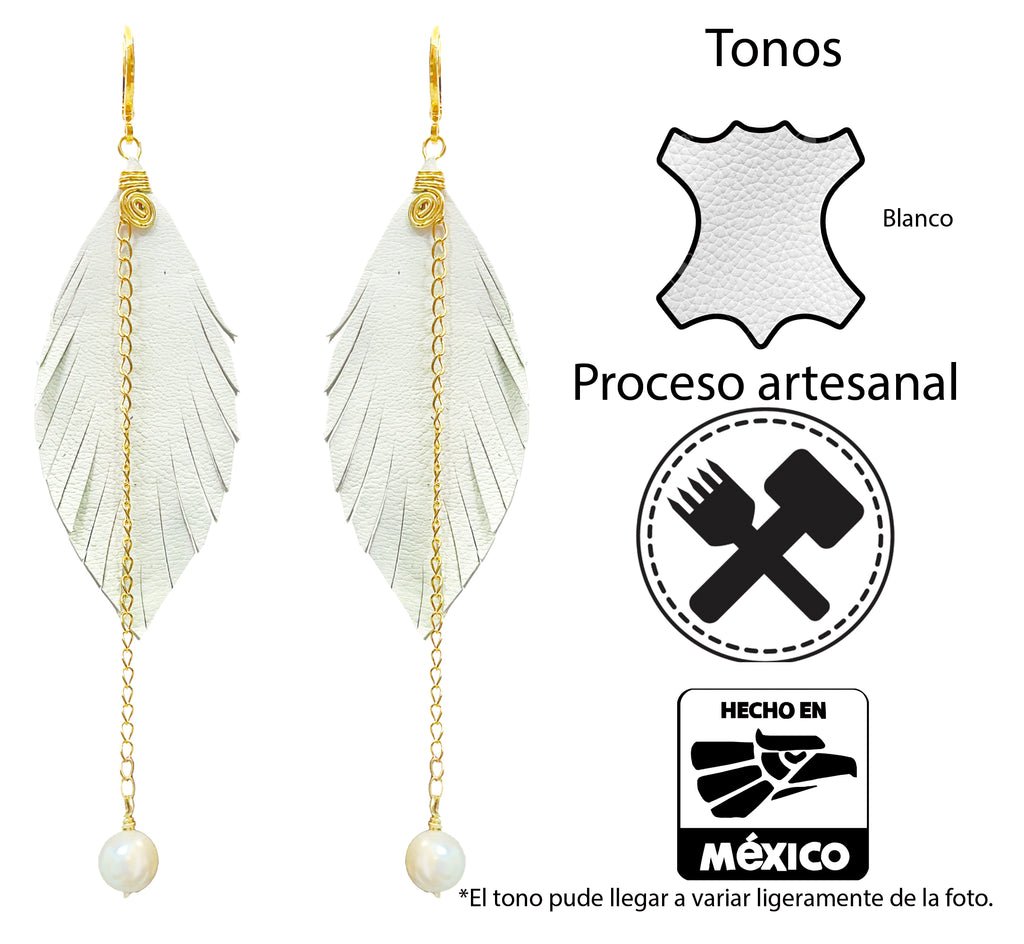 Aretes Monopluma Mallorca Blanco