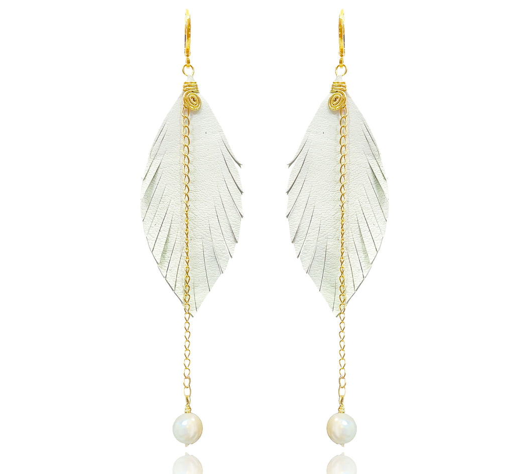 Aretes Monopluma Mallorca Blanco