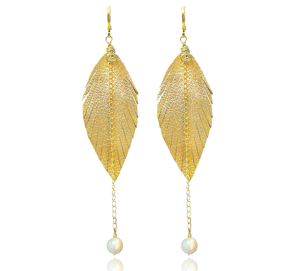 Aretes Monopluma Mallorca Dorado