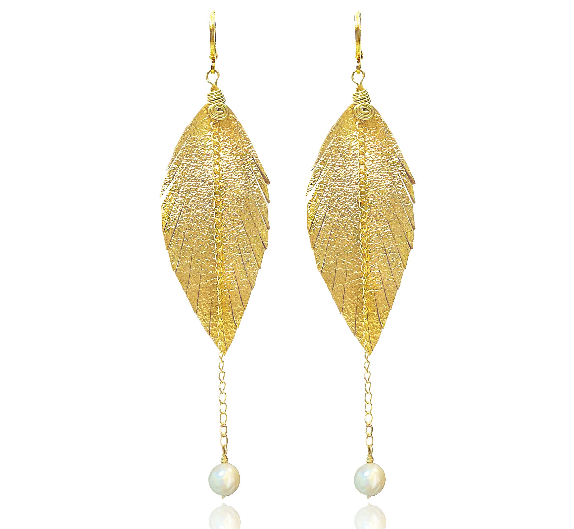Aretes Monopluma Mallorca Dorado