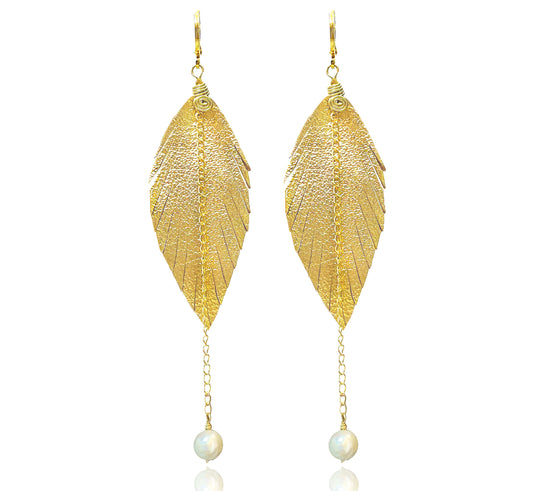 Aretes Monopluma Mallorca Dorado