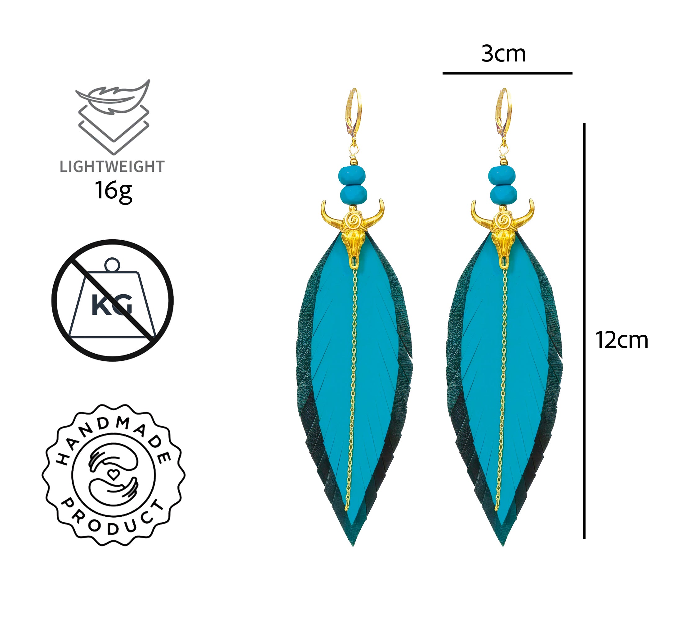 Aretes Toro Turquesa