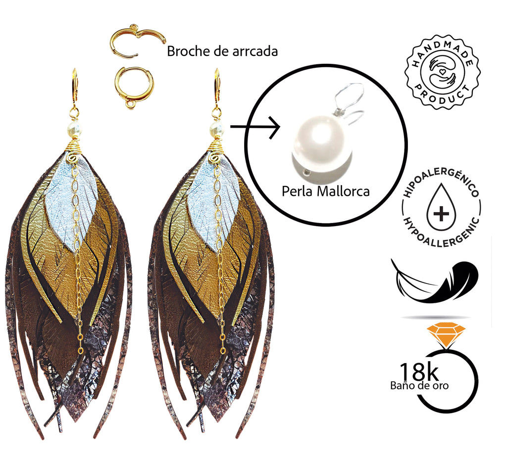 Aretes Multipluma Chico Tailandia
