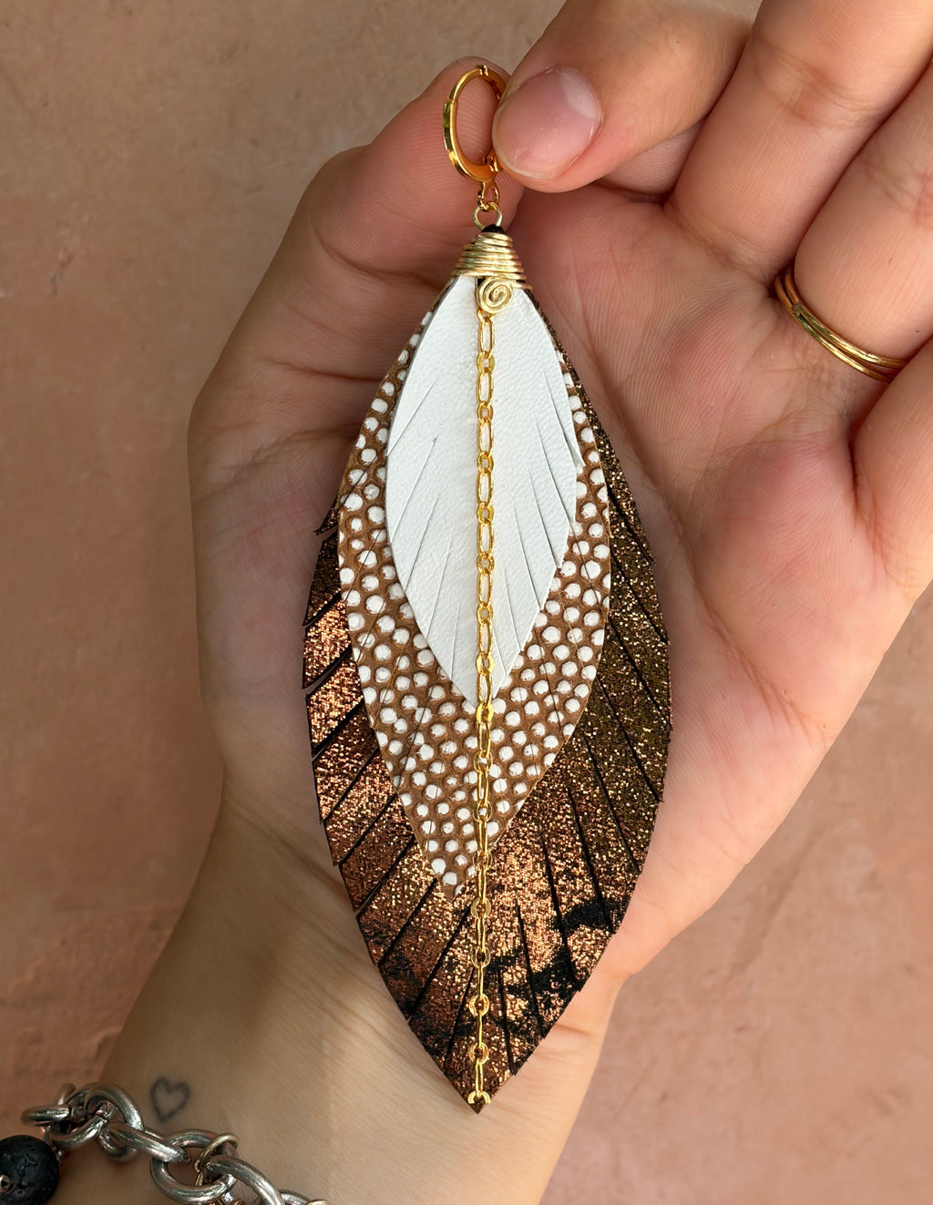 Aretes Mirlo Pardo