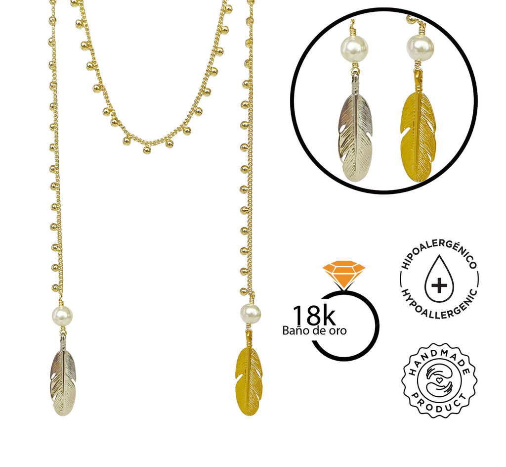 Collar Plumas Bicolor