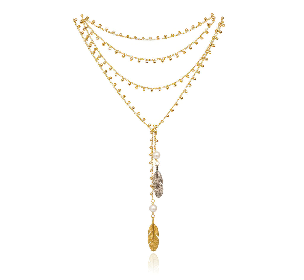 Collar Plumas Bicolor