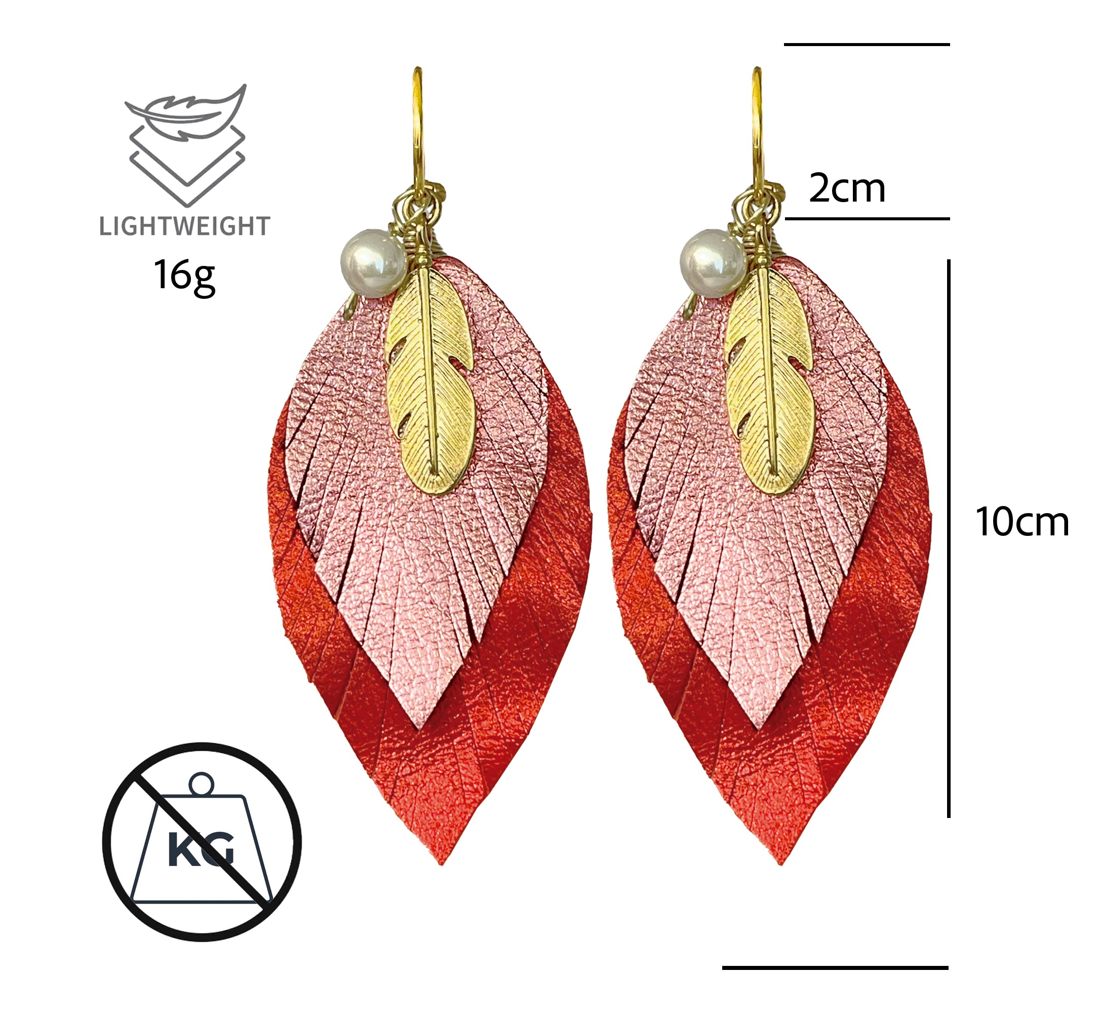 Arracadas Cardenal Red Charm